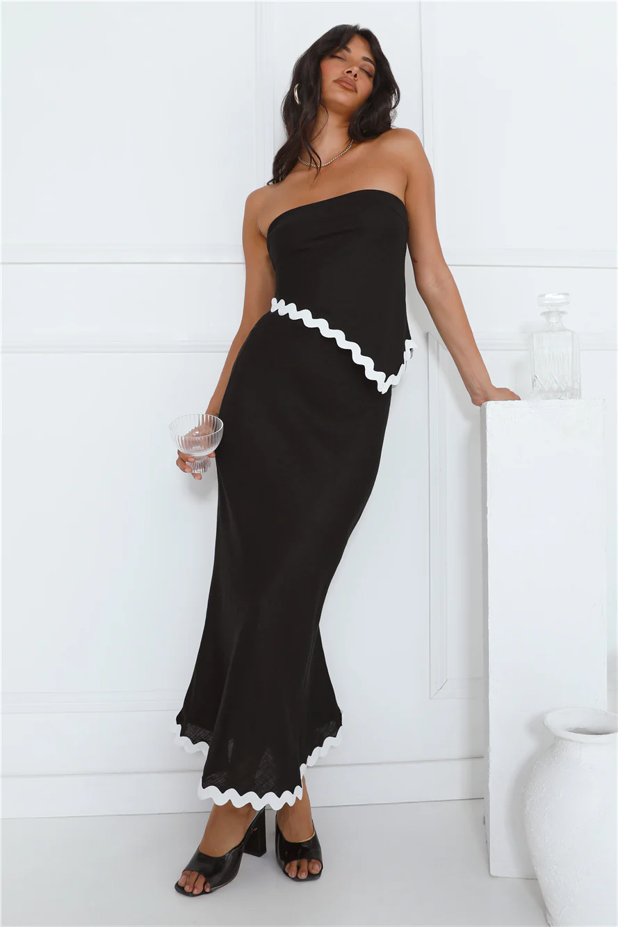 Touch Of Sass Maxi Skirt Black