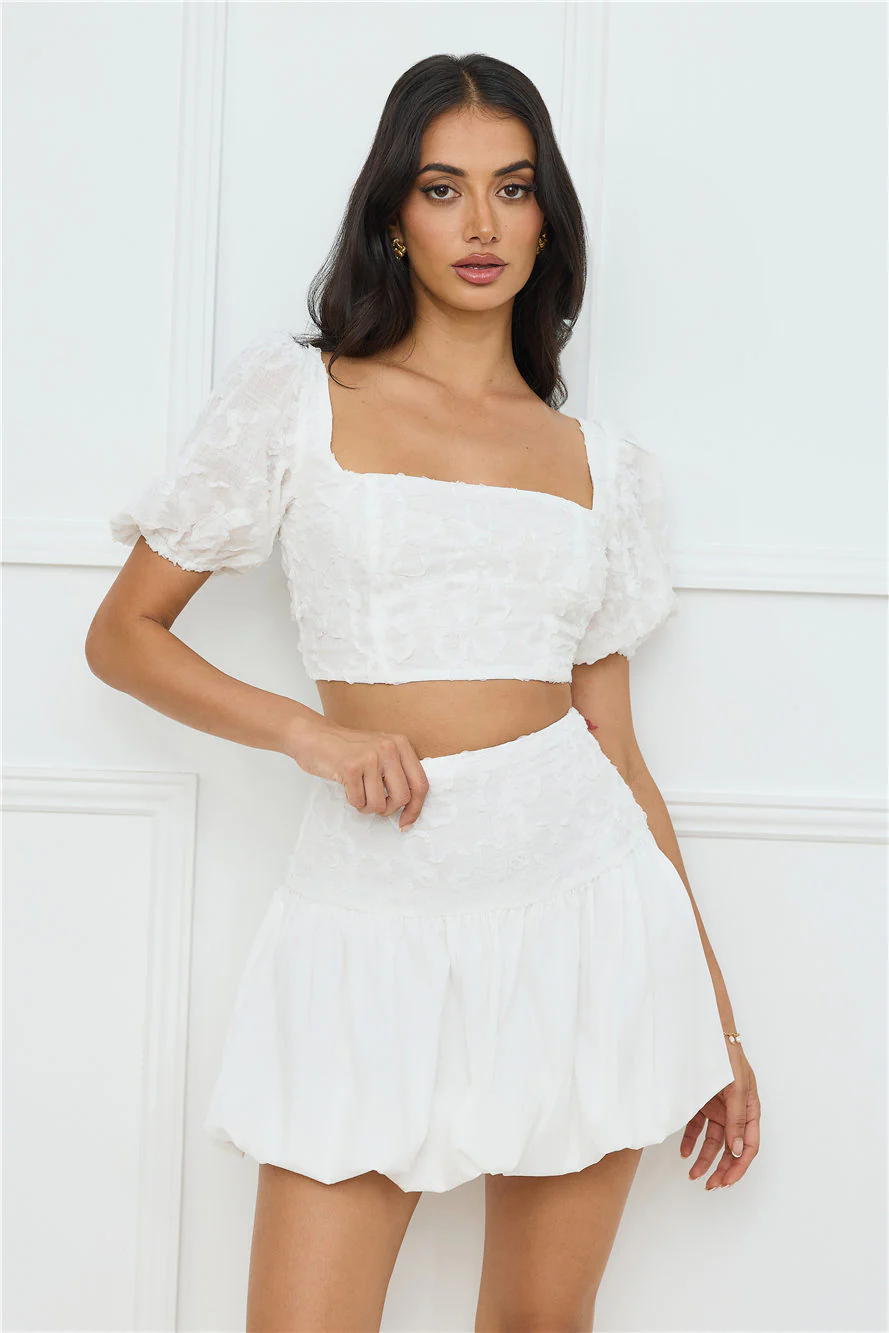 Tangerine Tease Set White