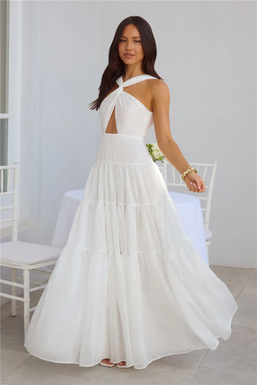 Shell Seekers Maxi Dress White