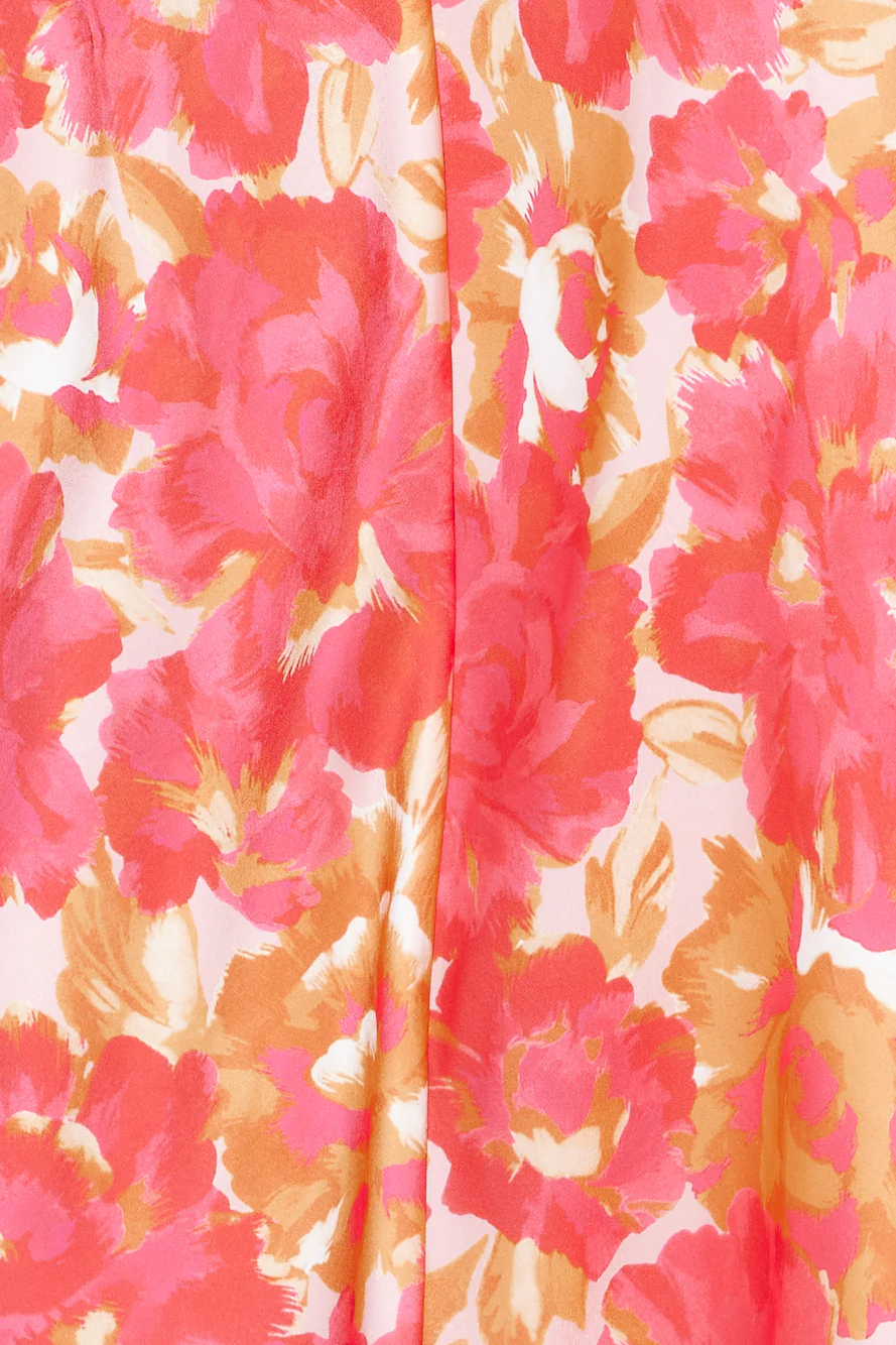Vacations With You Satin Maxi Dress Pink