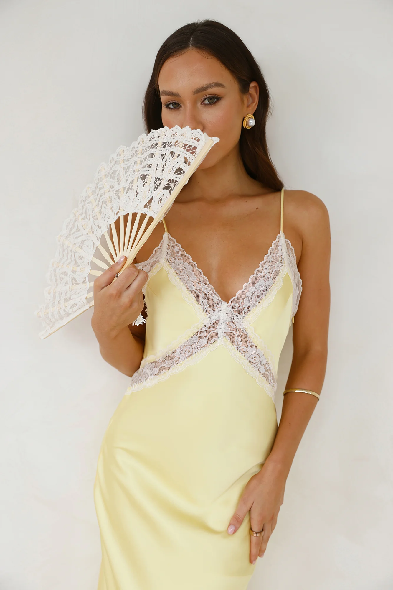 Ultimate Love Satin Slip Maxi Dress Yellow