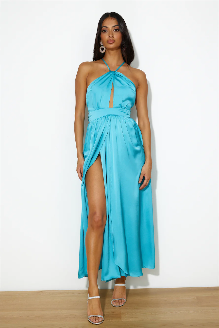 Tropical Times Midi Dress Aqua