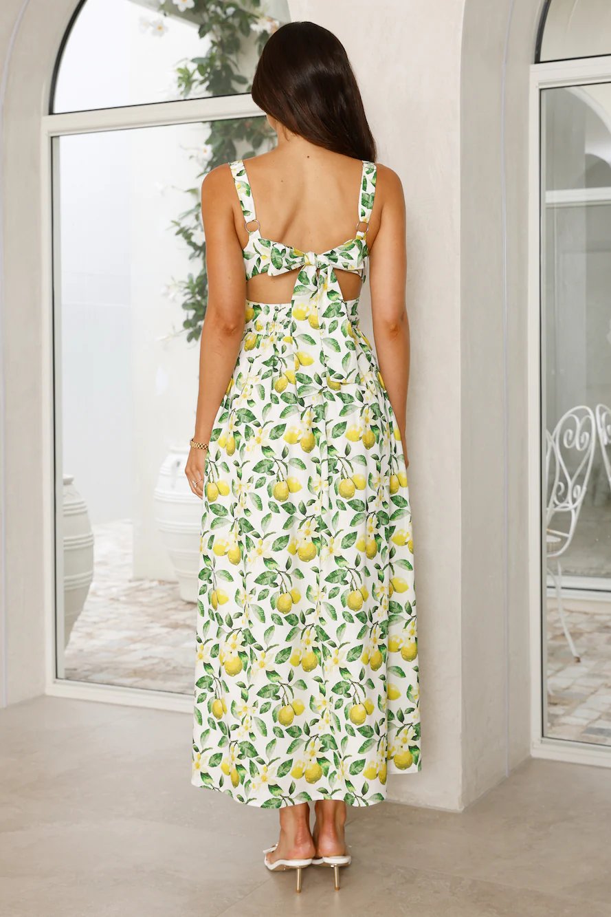 Under The Lemon Tree Midi Dress Print