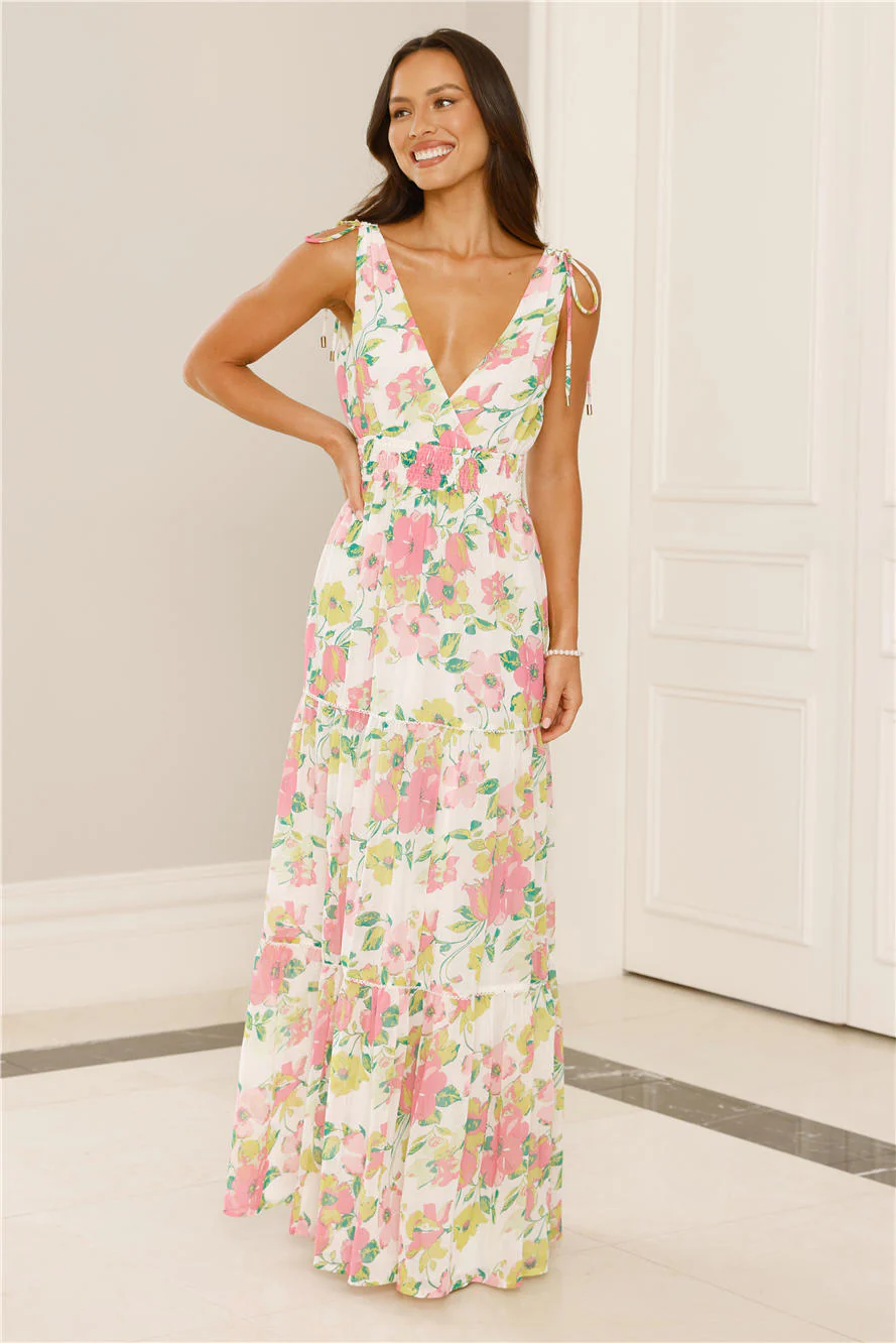 Sunny Splendour Maxi Dress Pink