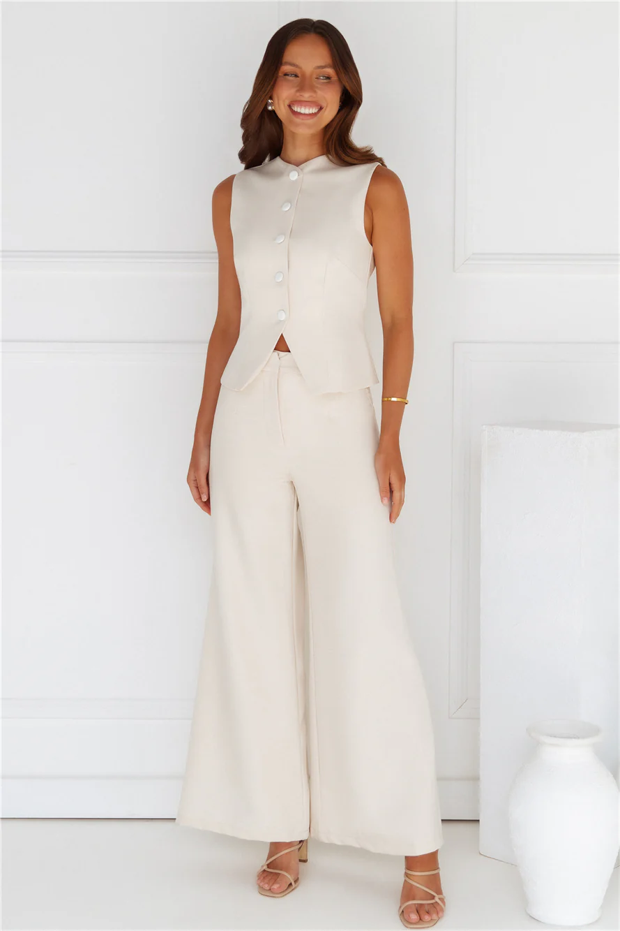 Tailored 'Fit Vest Beige