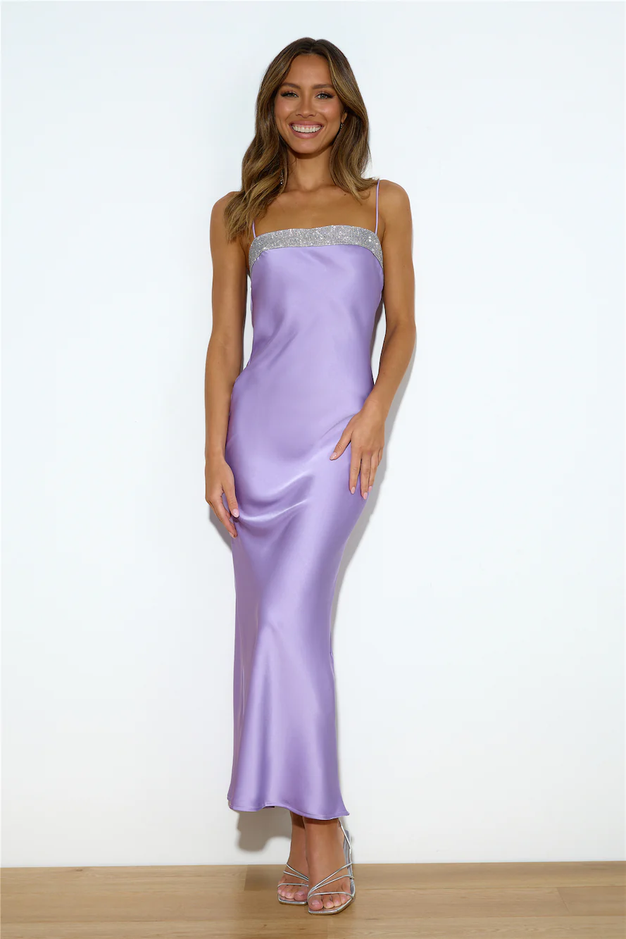 Touch Of Twinkle Maxi Dress Lilac