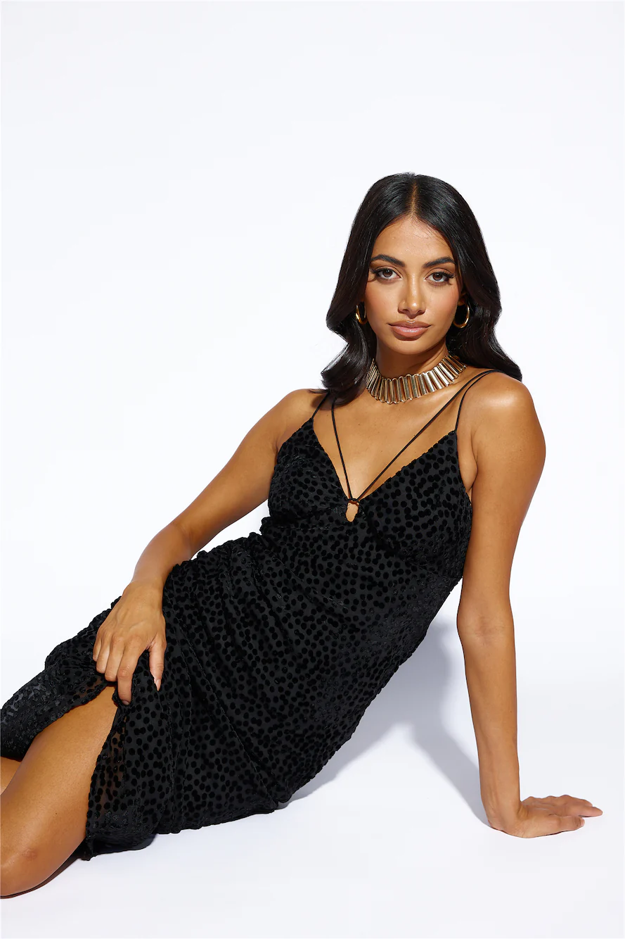 Textured Feels Maxi Dress Black