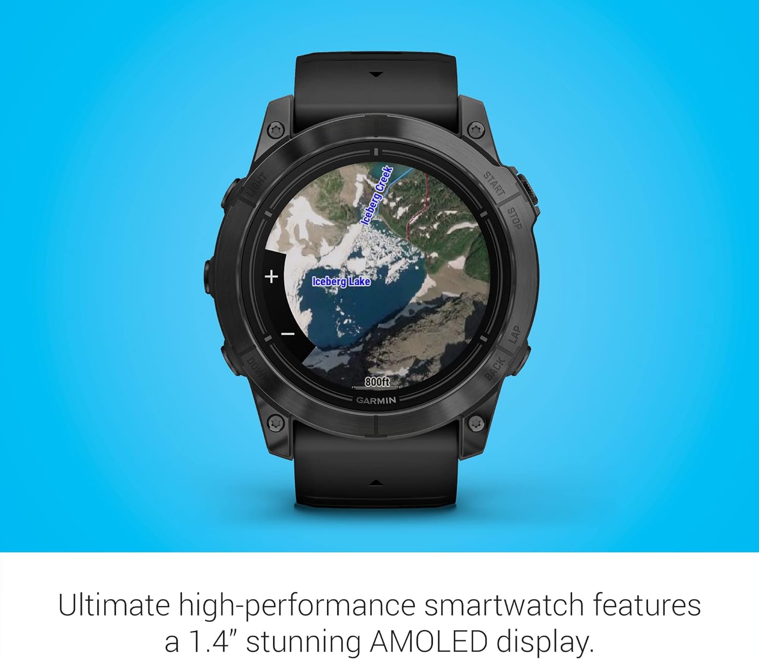 Garmin epix Pro (Gen 2) Sapphire Edition, 47mm, High Performance Smartwatch, Advanced Training Technology, Built-in Flashlight, Black