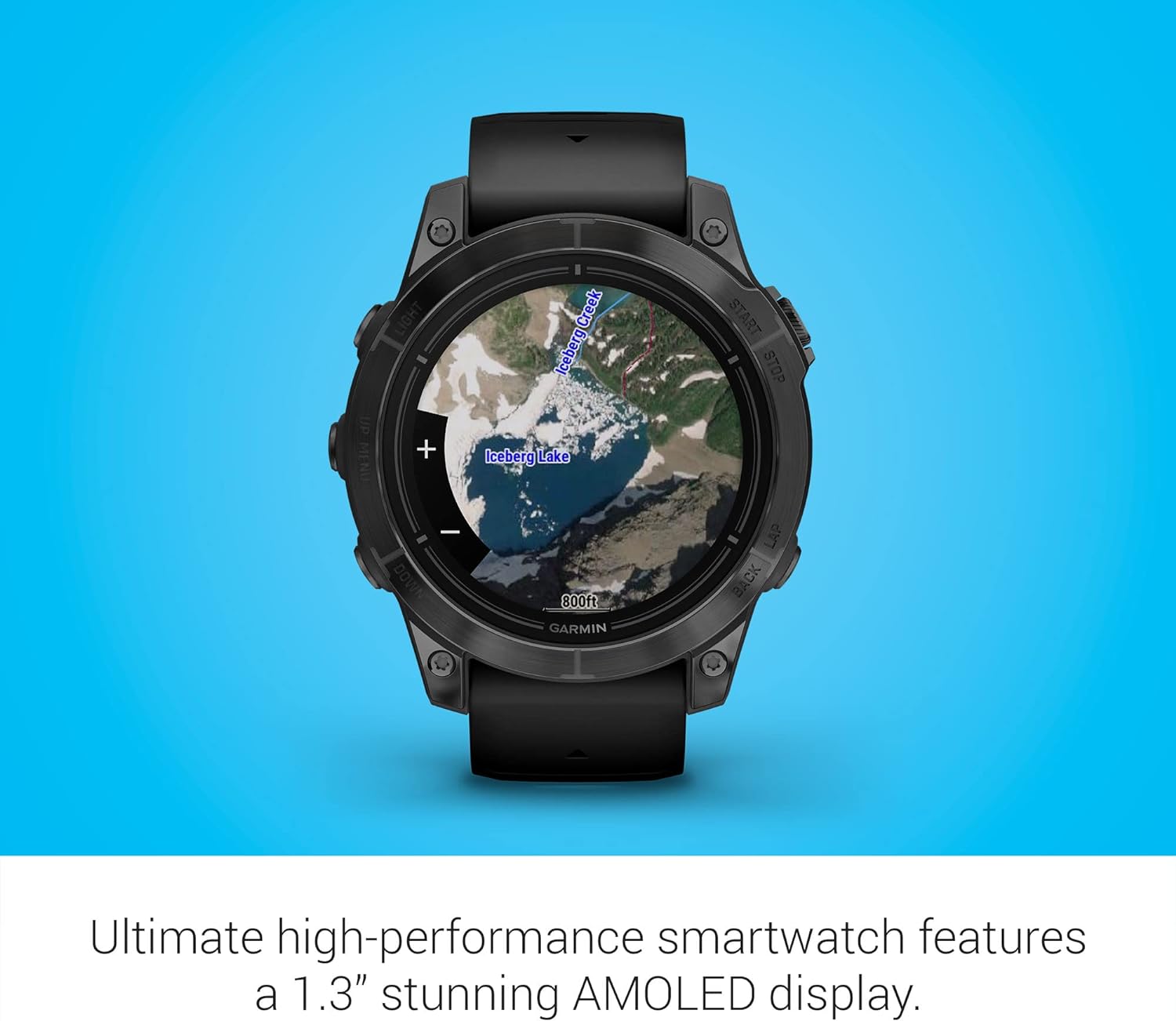 Garmin epix Pro (Gen 2) Sapphire Edition, 47mm, High Performance Smartwatch, Advanced Training Technology, Built-in Flashlight, Black