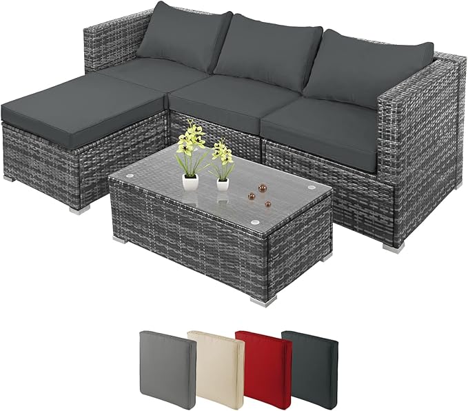 Montafox 12-piece polyrattan lounge garden furniture