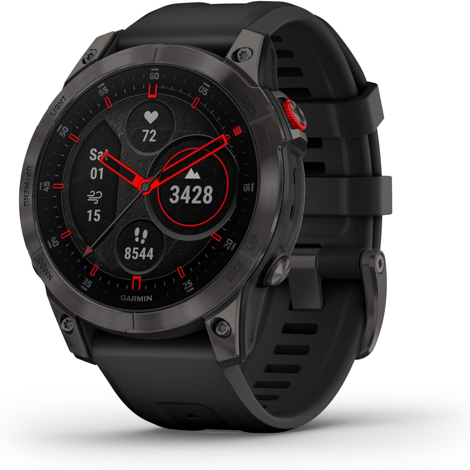 Garmin epix Gen 2, Premium active smartwatch, Health and wellness features, touchscreen AMOLED display, adventure watch with advanced features, white titanium