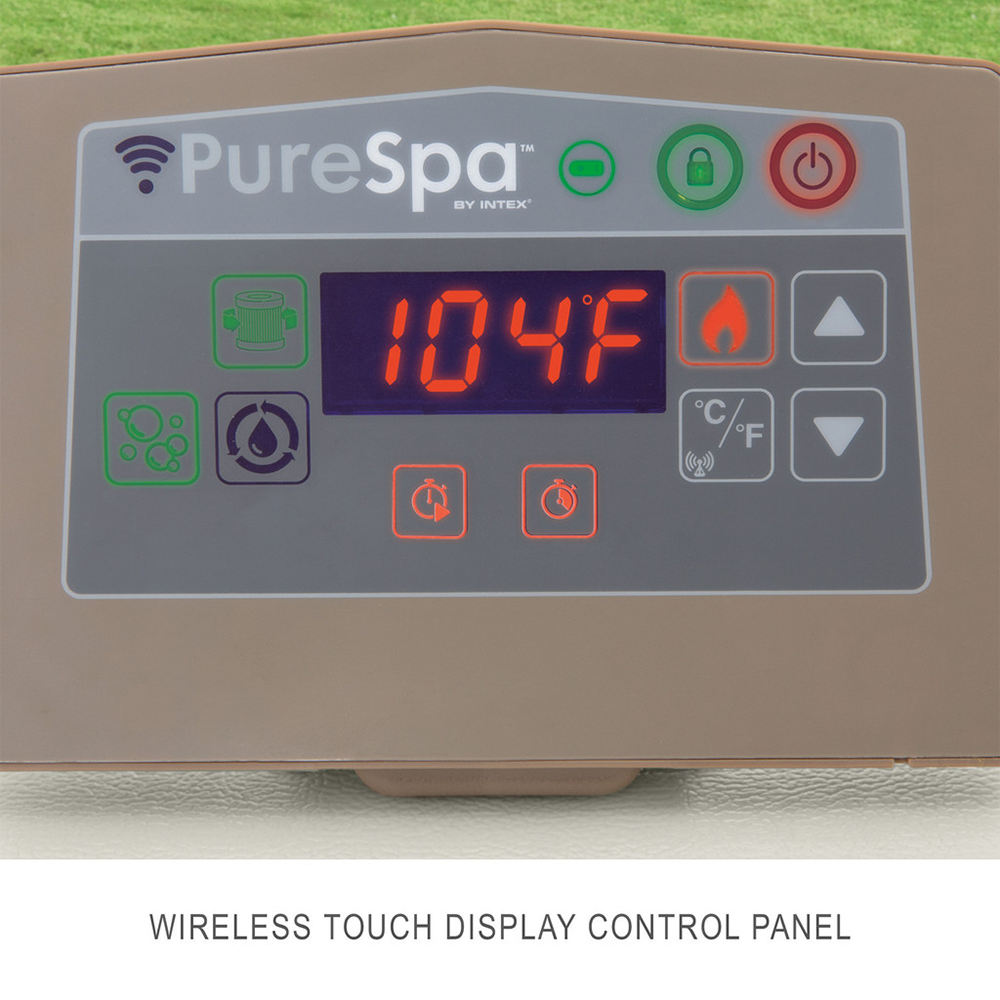 PureSpa™ Chevron Deluxe Inflatable Hot Tub Set - 6 Person