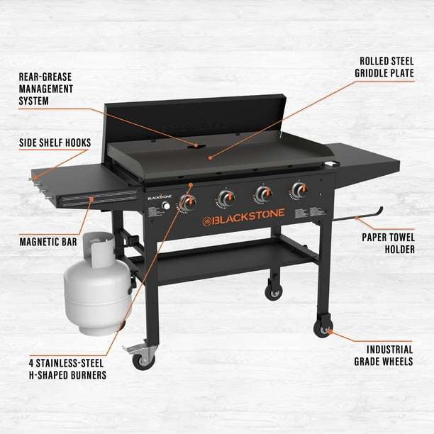 Blackstone 4-Burner 36 Griddle Cooking Station with Hard Cover