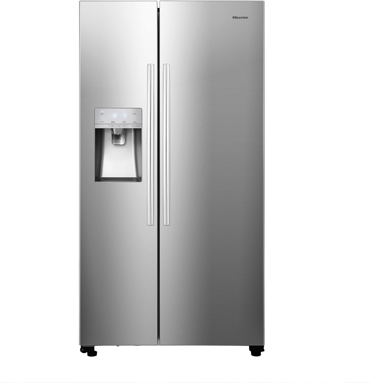 Hisense RS694N4ICE Freestanding American Side-by-Side Fridge Freezer - Total No Frost - Plumbed Water and Ice Dispenser - 562 liters - Stainless Steel - E Rated [Energy Class E]