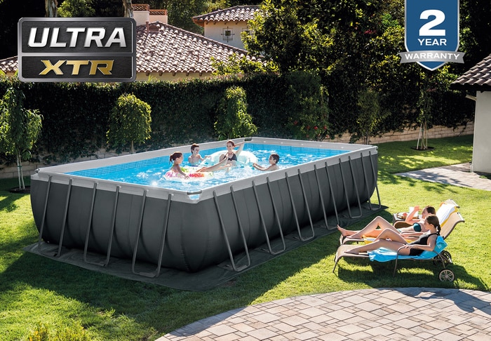 24ft X 12ft X 52in Ultra XTR Frame Pool Set with Sand Filter Pump & Saltwater System