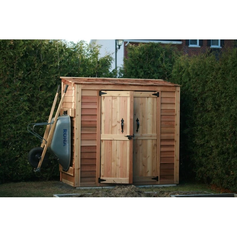 Today's Outdoor Living Large Garden Cabin 6' wide x 3' thick solid wood tool shed