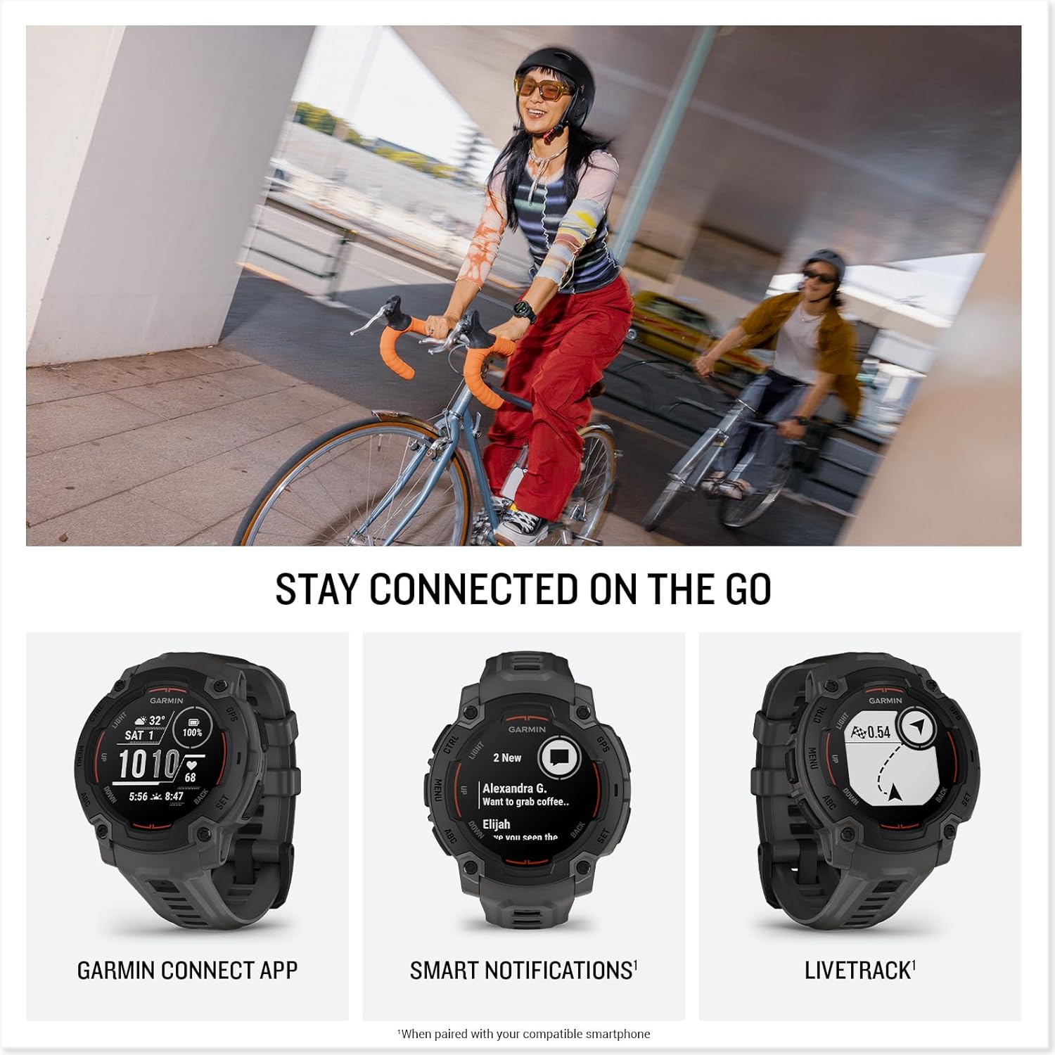 Garmin Instinct® 3 Tactical Edition, 50mm, Solar Charged Display, Rugged Outdoor GPS Smartwatch