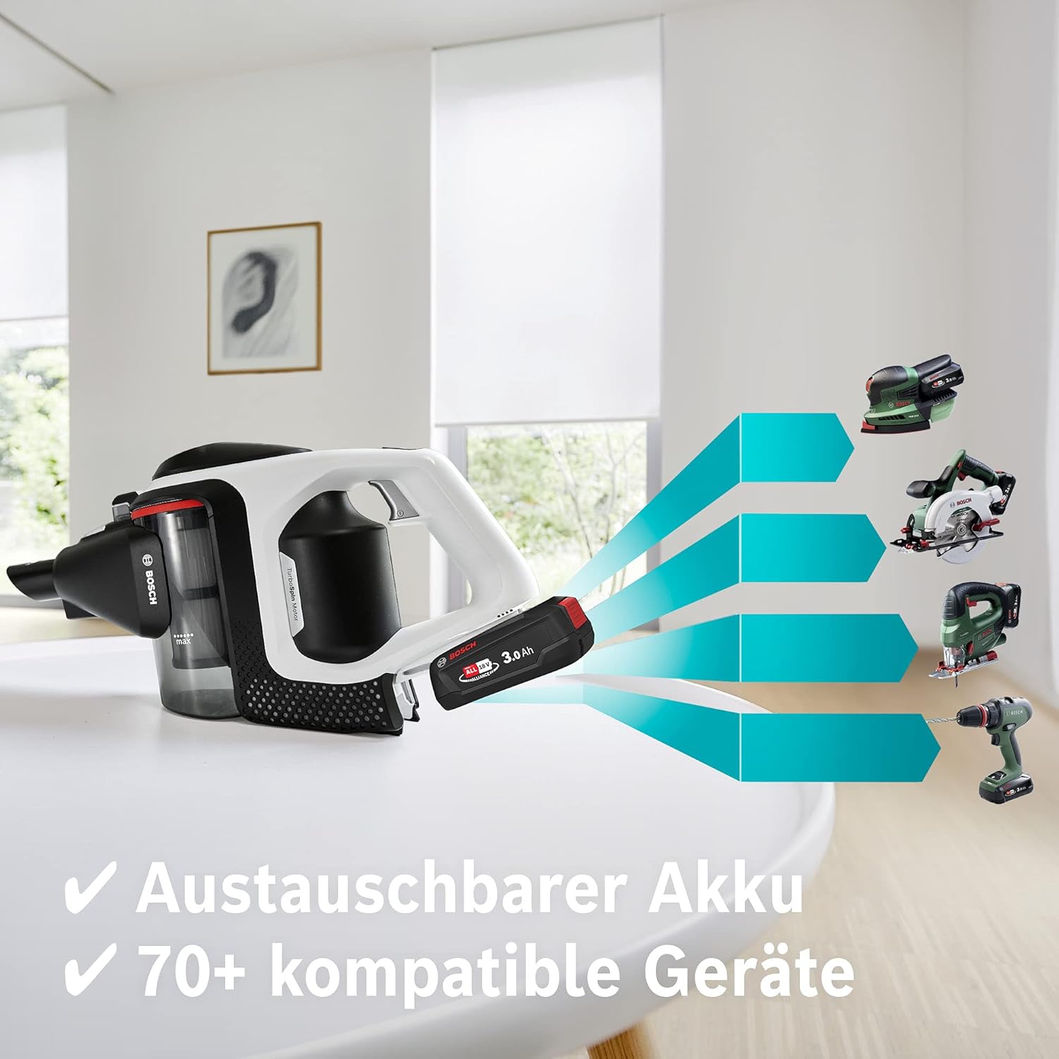 Bosch Unlimited Gen2 Series 8 BKS8214W Cordless Vacuum Cleaner