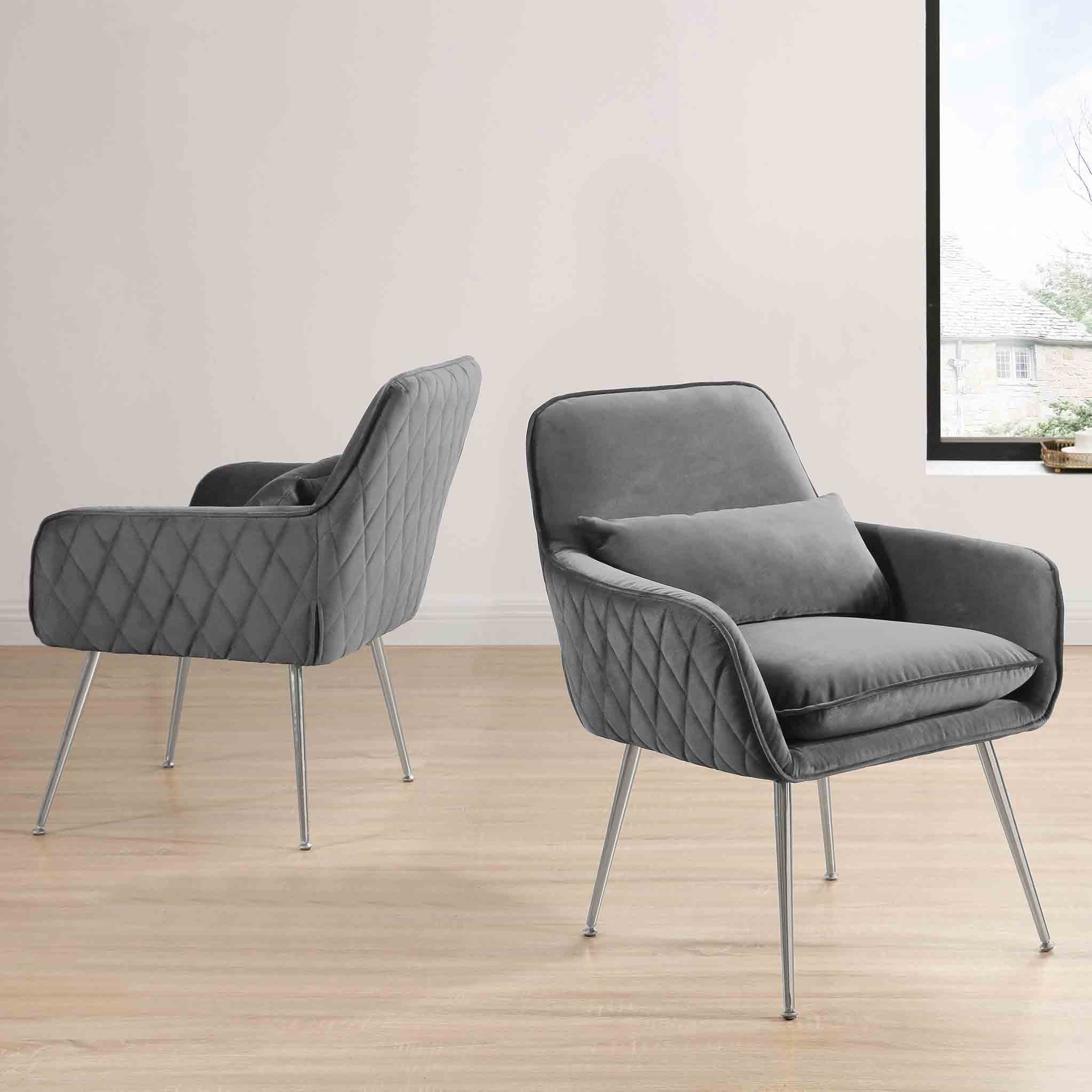 Diamond Velvet Accent Chair Special Sale In Pairs $69.8