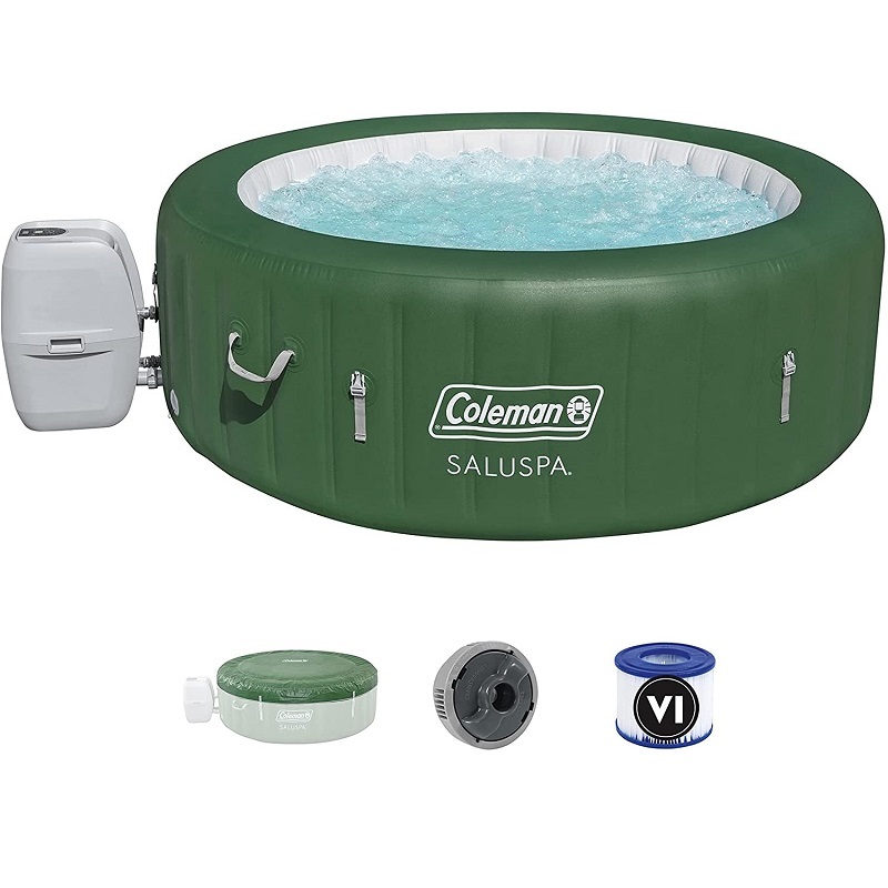 SaluSpa Inflatable Hot Tub | Portable Hot Tub W/ Heated Water System & Bubble Jets | Fits up to 6 People