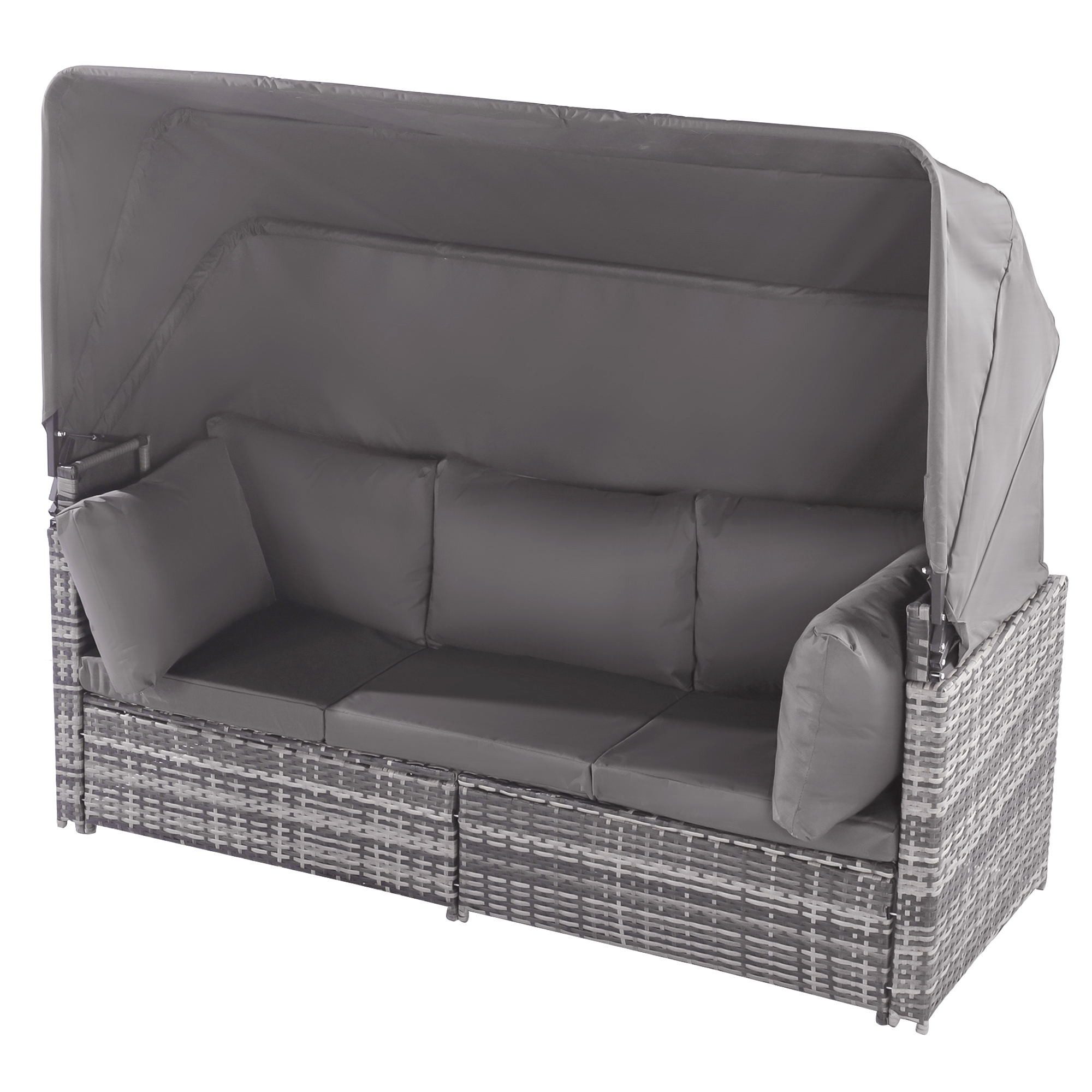 XDOVET Gartenlounge-Set Gartenmöbel Rattan Sonneninsel Sitzgruppe Terrassen Wetterfest
