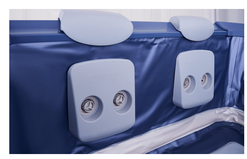 BRAST® Whirlpool MSpa Oslo Plus XXL with Fixed Outer Wall LED Lighting 20 Adjustable Colours for 6 People 180 x 180 x 65 cm