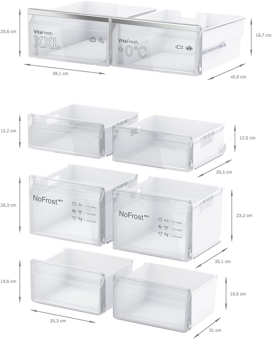 Bosch KFN96APEA Serie 6 Smart Refrigerator-Freezer Combination