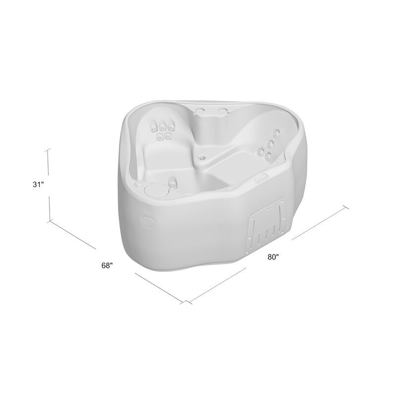 AquaRest Discover AR300 Premium 2-Person 20-Jet Oval Plug & Play Hot Tub with Ozonator, LED Waterfall and Stainless Steel Heater