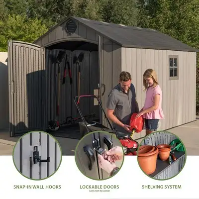 LIFETIME 8 FT. X 12.5 FT. OUTDOOR STORAGE SHED