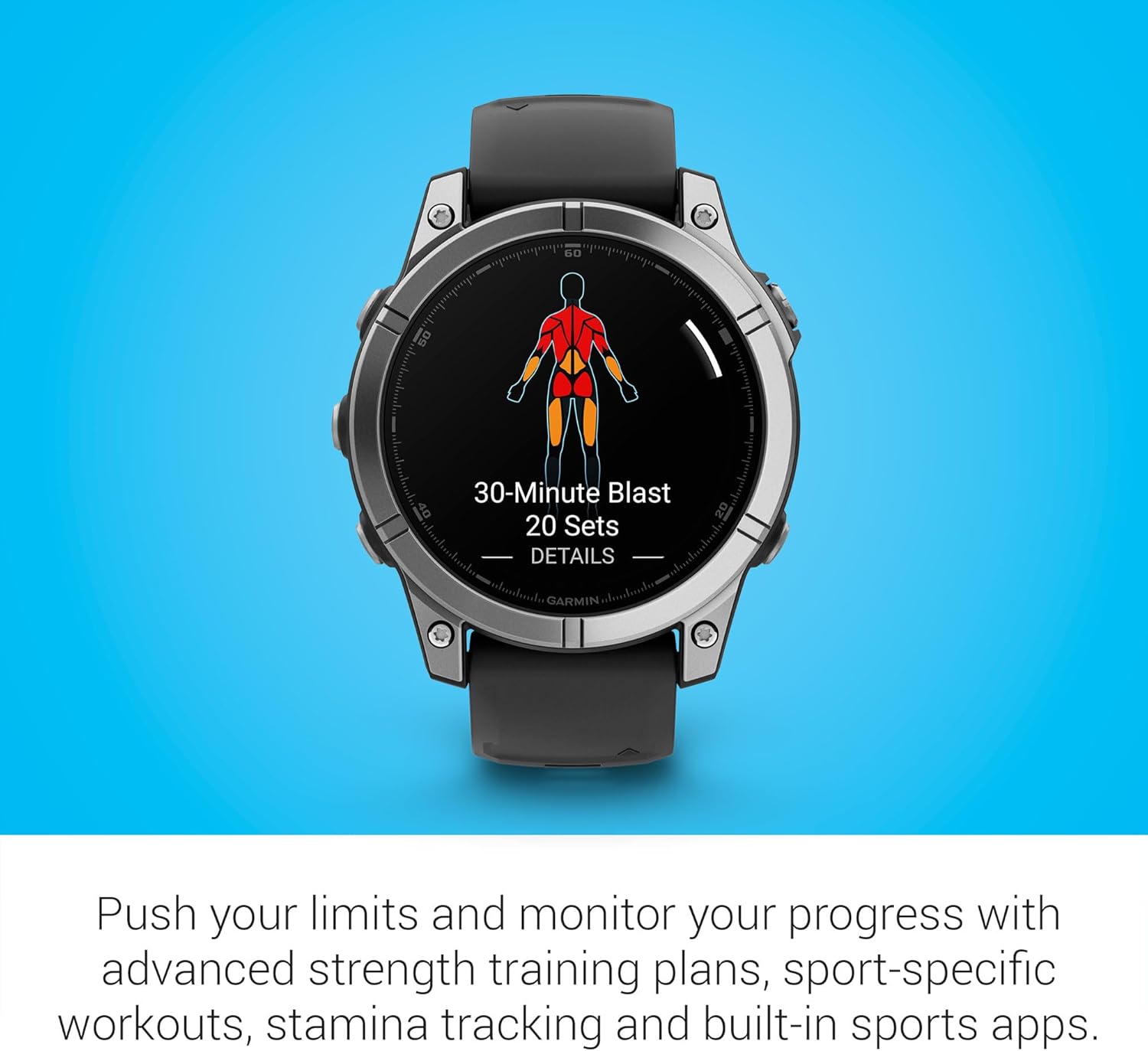 Garmin fēnix® 8 – 51 mm, AMOLED, Sapphire, Premium Multisport GPS Smartwatch, Long-Lasting Battery Life, Dive-Rated, Built-in LED Flashlight, Titanium with Spark Orange/Graphite Band
