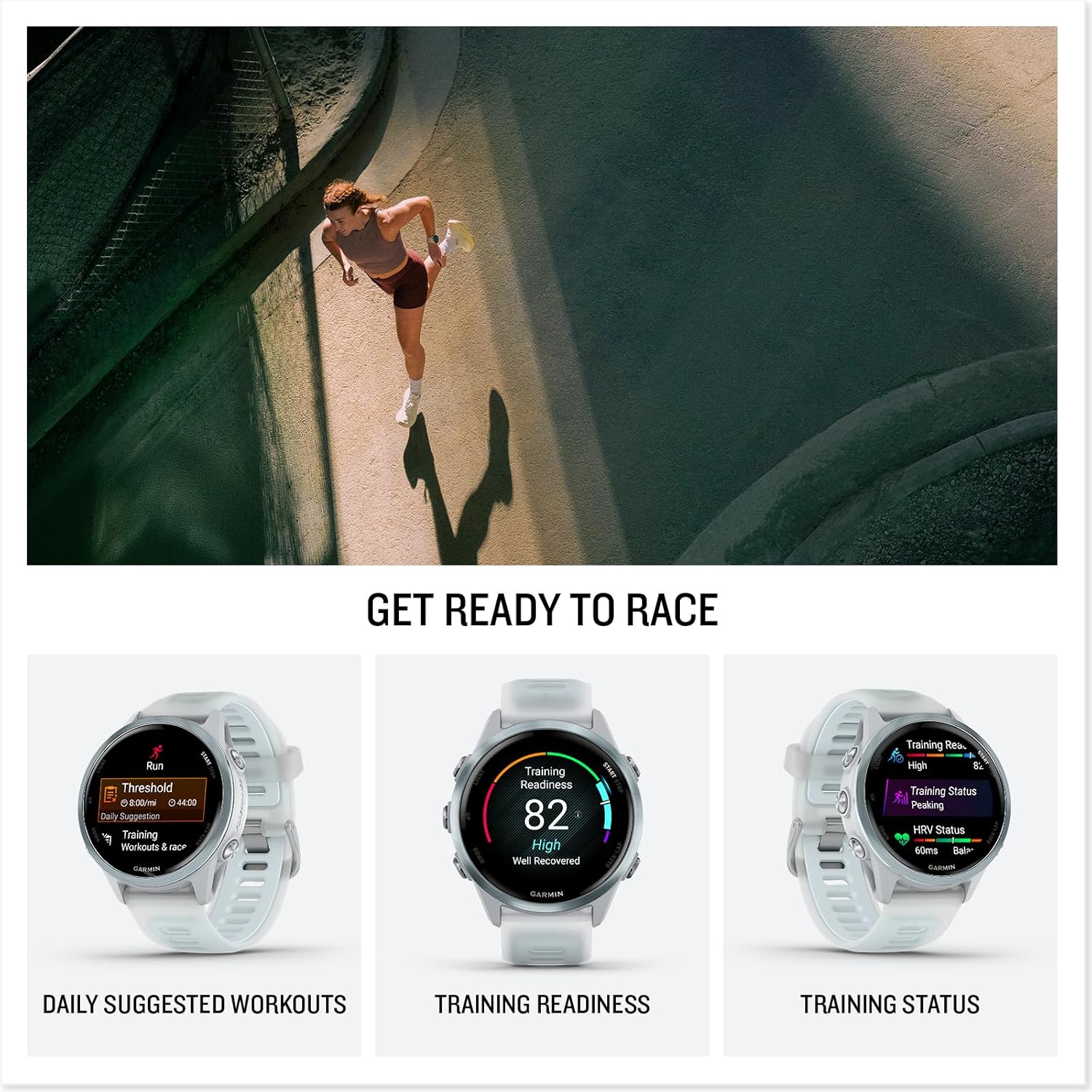 Garmin® Forerunner® 570, 42mm, Advanced GPS Running and Triathlon Smartwatch, AMOLED Display, Training and Recovery Features, Raspberry Aluminum with Translucent Bone/Mango Band