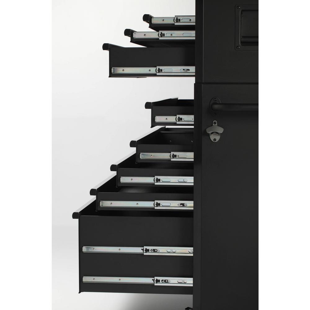 Heavy-Duty 52 In. W 15-Drawer, Deep Combination Tool Chest And Rolling Cabinet Set In Matte Black