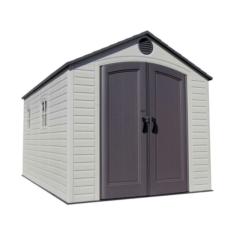 8' wide x 12.5' ​​deep plastic storage shed