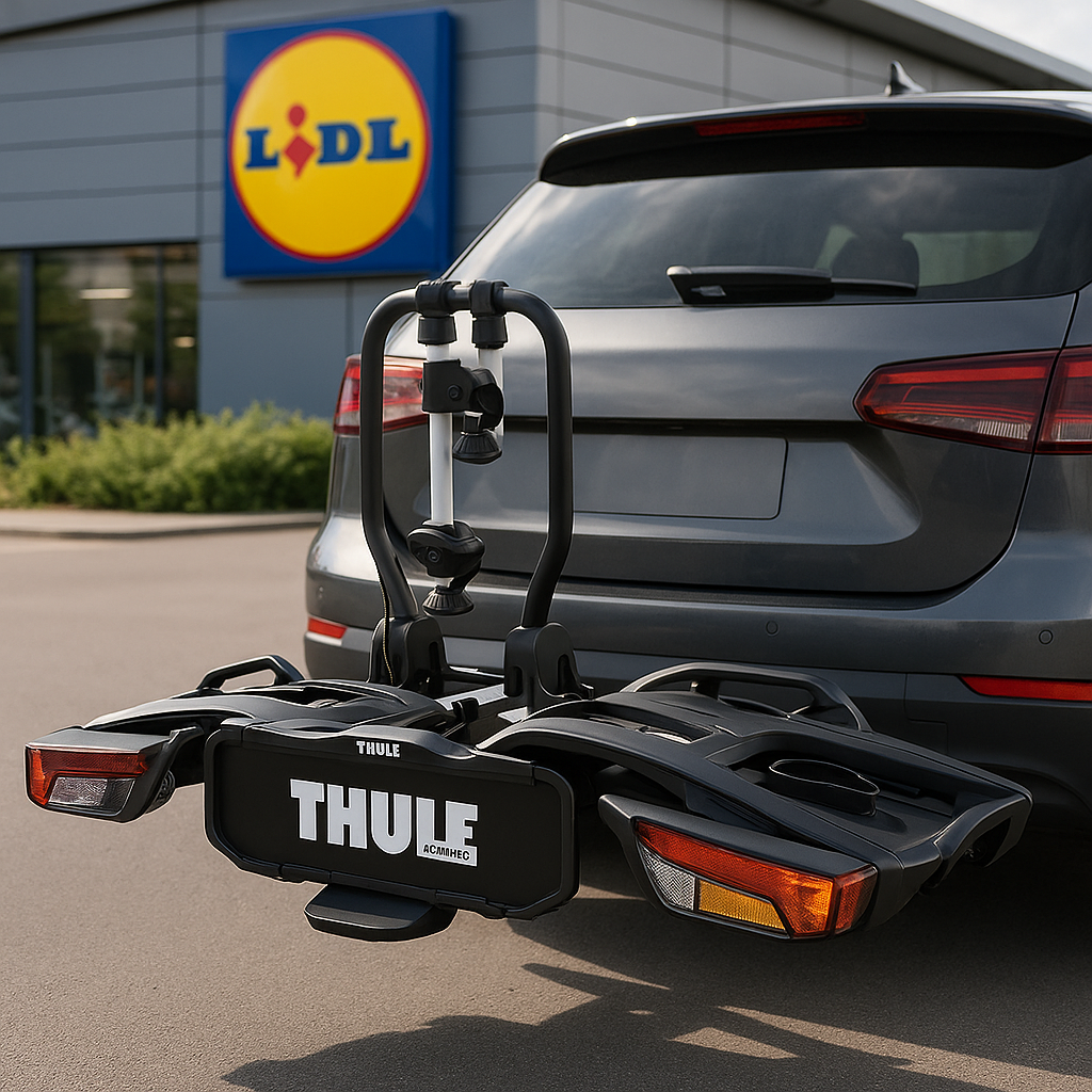 Thule EasyFold XT bike rack for tow bar 2 bikes silver
