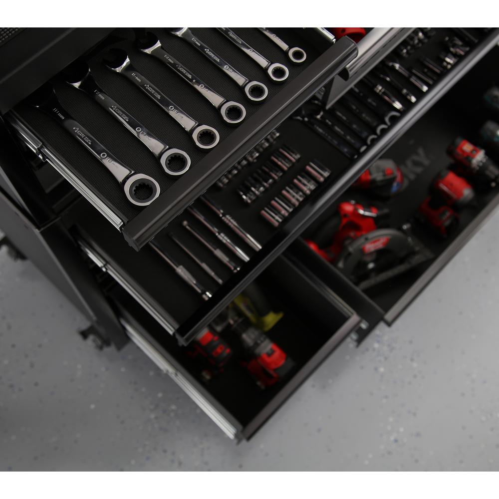 Heavy-Duty 52 In. W 15-Drawer, Deep Combination Tool Chest And Rolling Cabinet Set In Matte Black