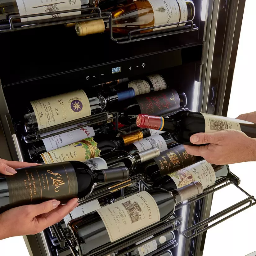 Wine Enthusiast VinoView L 145 Smart Wi-Fi Dual Zone Wine Cellar