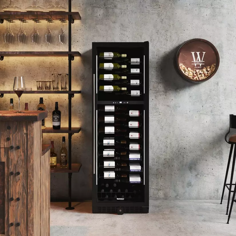 Wine Enthusiast VinoView L 145 Smart Wi-Fi Dual Zone Wine Cellar