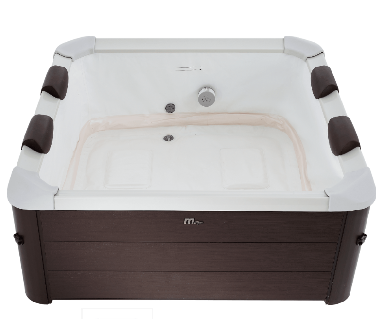 BRAST® Whirlpool MSpa Oslo Plus XXL with Fixed Outer Wall LED Lighting 20 Adjustable Colours for 6 People 180 x 180 x 65 cm