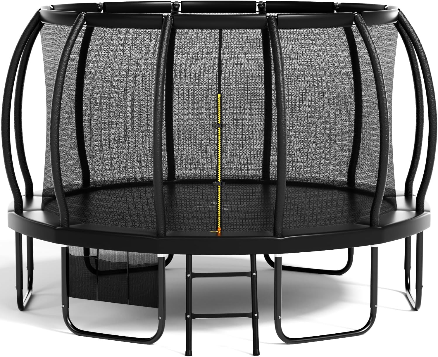Flamaker Trampolin Outdoor Kinder, Gartentrampolin Ø 427cm mit Netz, Bodenanker, Stabile Rahmenkonstruktion, Wetterfest und rostfrei, Outdoor Trampolin für Kinder & Erwachsene Belastbarkeit 160kg