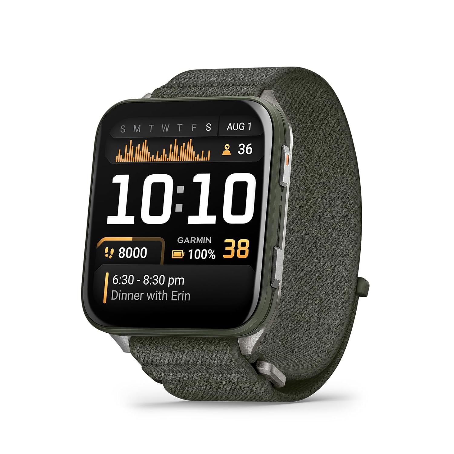 Garmin® Venu® X1, Thin and Lightweight GPS Smartwatch, AMOLED Display, Advanced Health and Fitness Features, Black with Slate Titanium Caseback and Black ComfortFit Nylon Band