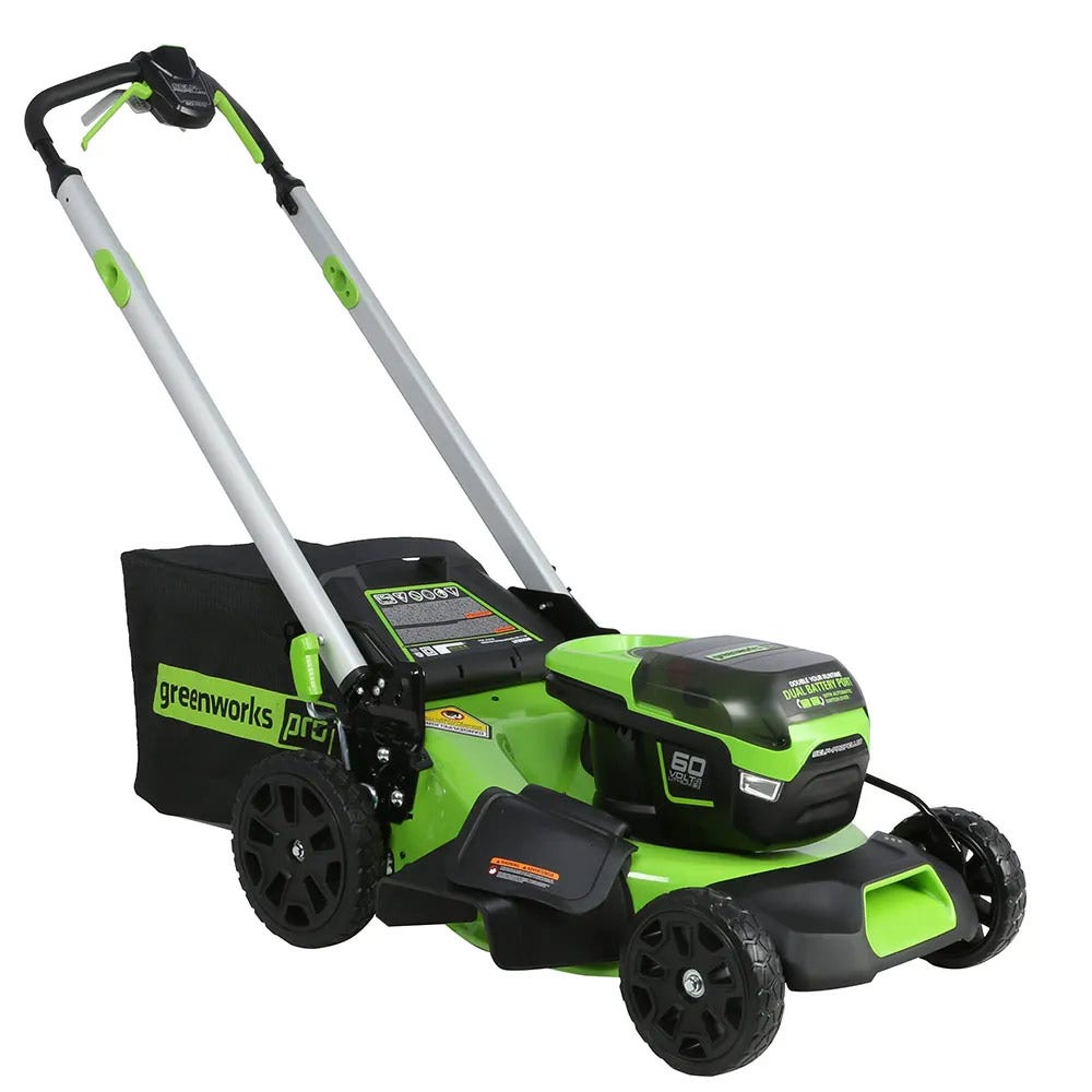 GREENWORKS 60V 1x6.0Ah / 2x4.0Ah Lawn Mower + Blower + Multi Tool Kit 1305307AUVT