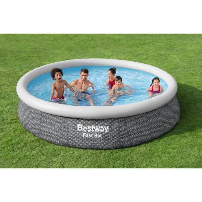 Piscine hors sol Fast Set™ ronde effet rotin 366 x 76 cm