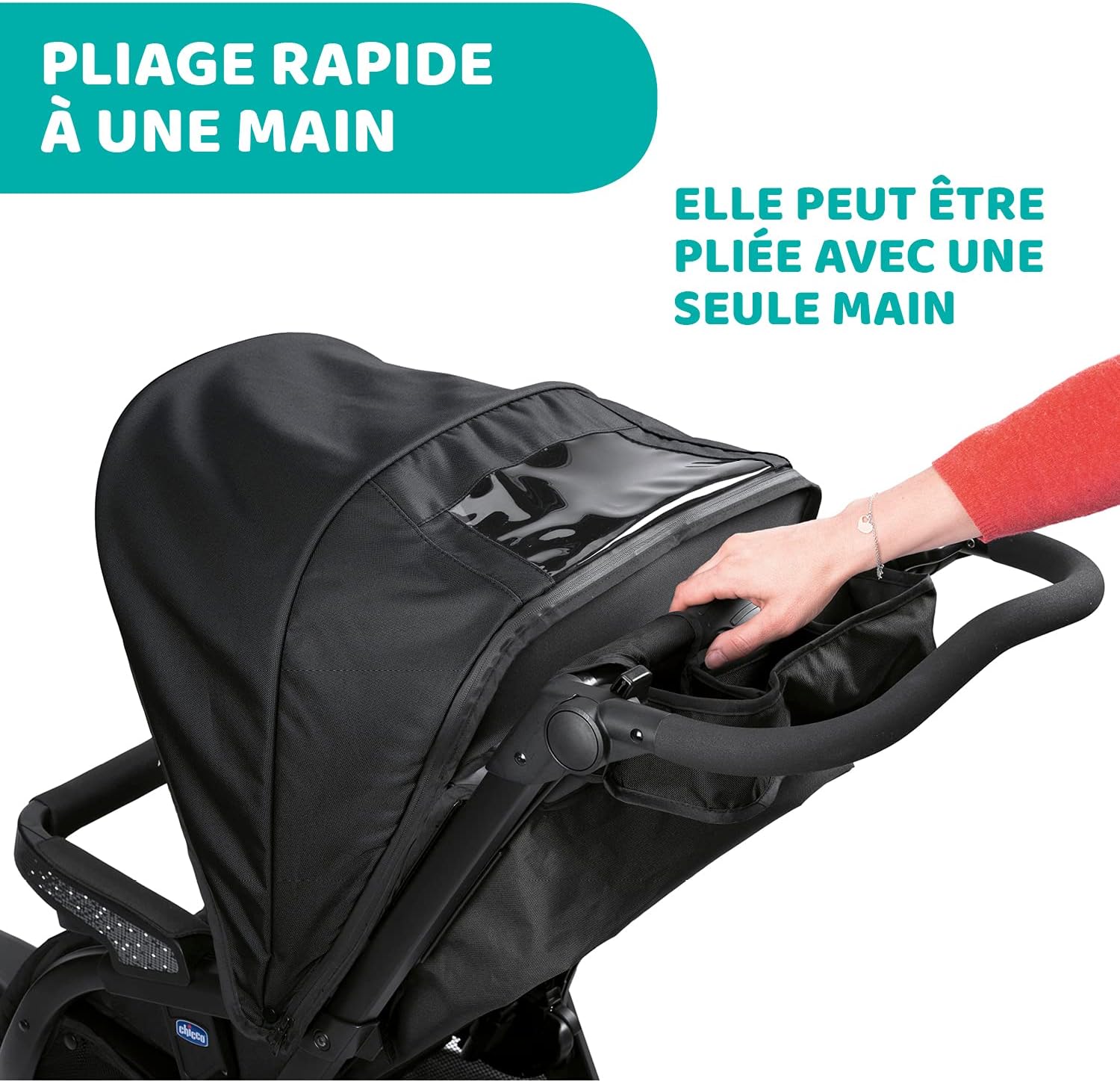 Chicco Trio Activ3 3 in 1 Stroller with Car Travel Set, 3-Wheel Reclining Cane, Pram/Carrycot and Baby Car Seat Group 0+, with Folding and Compact Closure - Black
