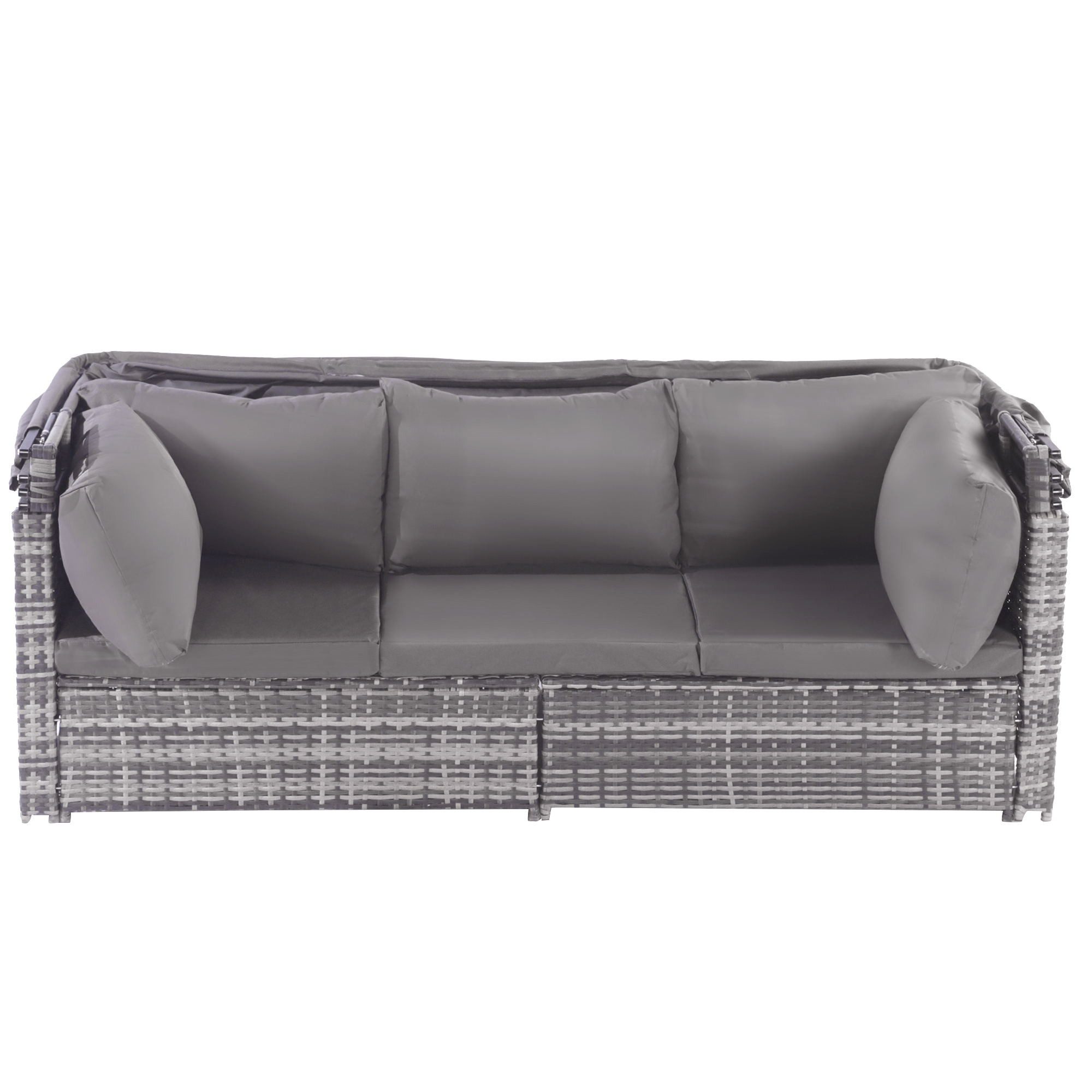 XDOVET Gartenlounge-Set Gartenmöbel Rattan Sonneninsel Sitzgruppe Terrassen Wetterfest