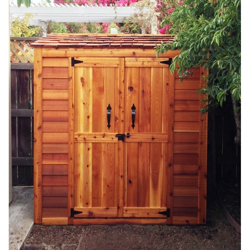 Today's Outdoor Living Large Garden Cabin 6' wide x 3' thick solid wood tool shed