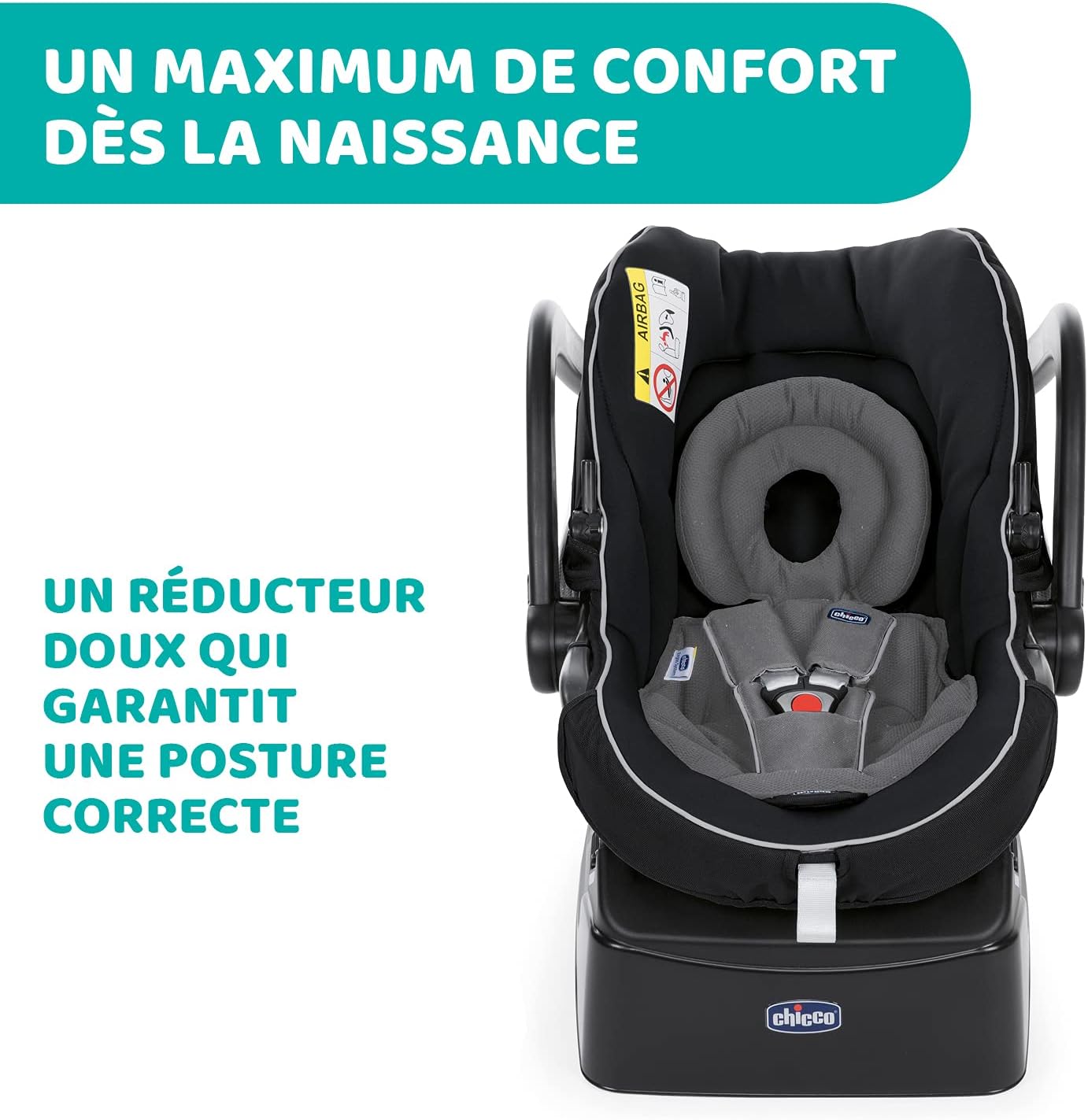 Chicco Trio Activ3 3 in 1 Stroller with Car Travel Set, 3-Wheel Reclining Cane, Pram/Carrycot and Baby Car Seat Group 0+, with Folding and Compact Closure - Black