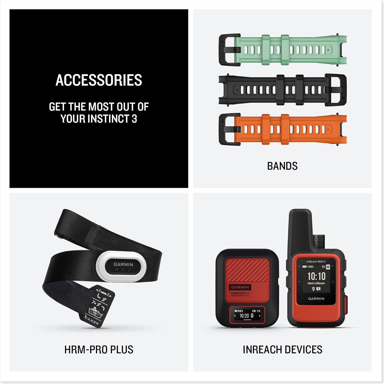 Garmin Instinct® 3 Tactical Edition, 50mm, Solar Charged Display, Rugged Outdoor GPS Smartwatch