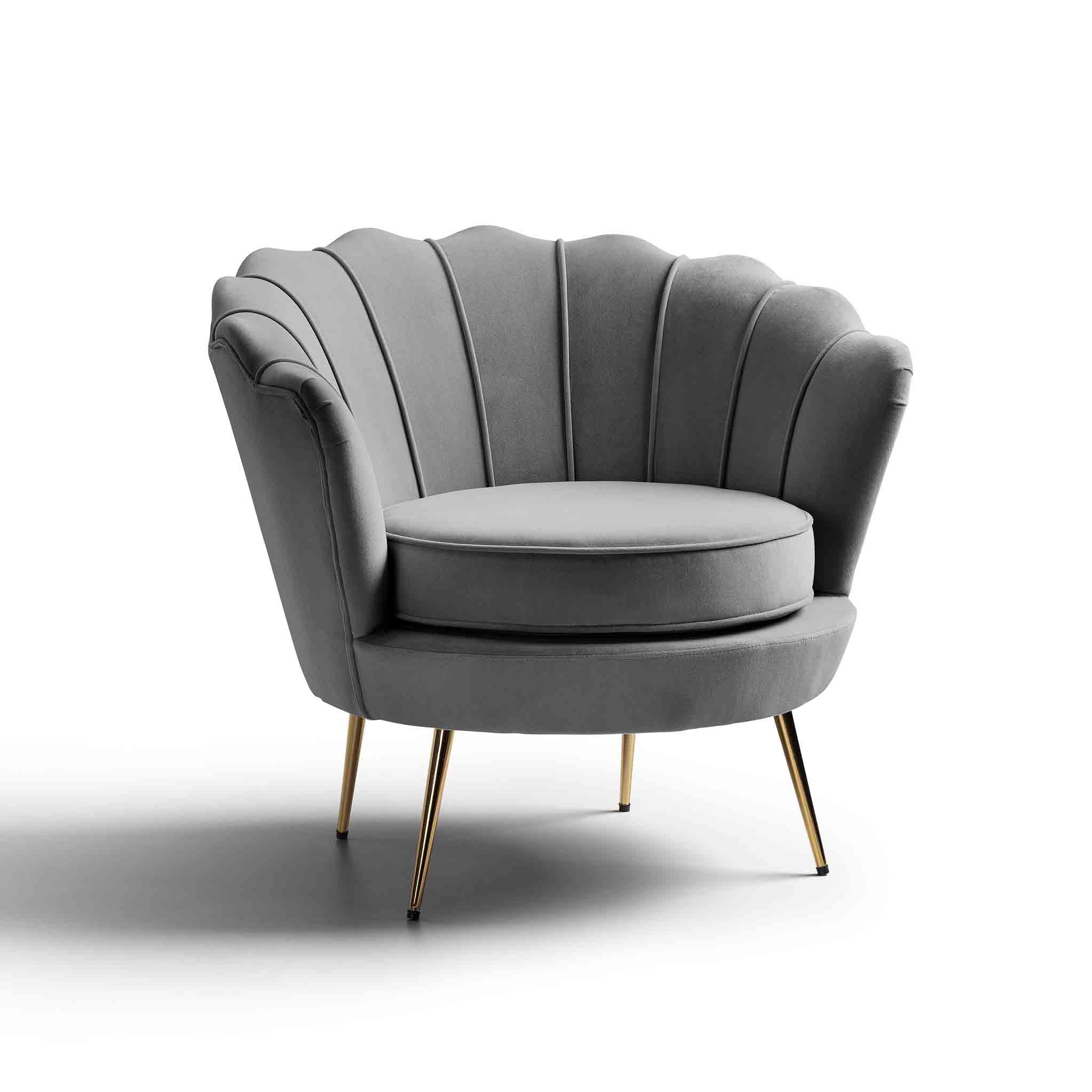 Pearl Velvet Shell Chair Special Sale In Pairs