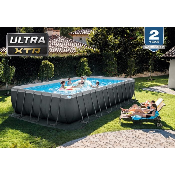 24ft X 12ft X 52in Ultra XTR Frame Pool Set with Sand Filter Pump & Saltwater System