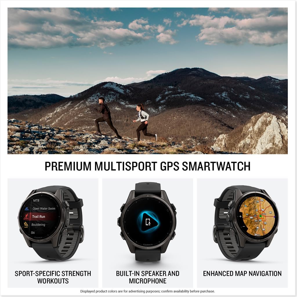 Garmin fēnix® 8 – 51 mm, AMOLED, Sapphire, Premium Multisport GPS Smartwatch, Long-Lasting Battery Life, Dive-Rated, Built-in LED Flashlight, Titanium with Spark Orange/Graphite Band